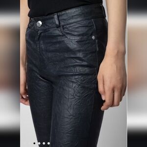 Zadig & Voltaire Crinkled Leather jeans